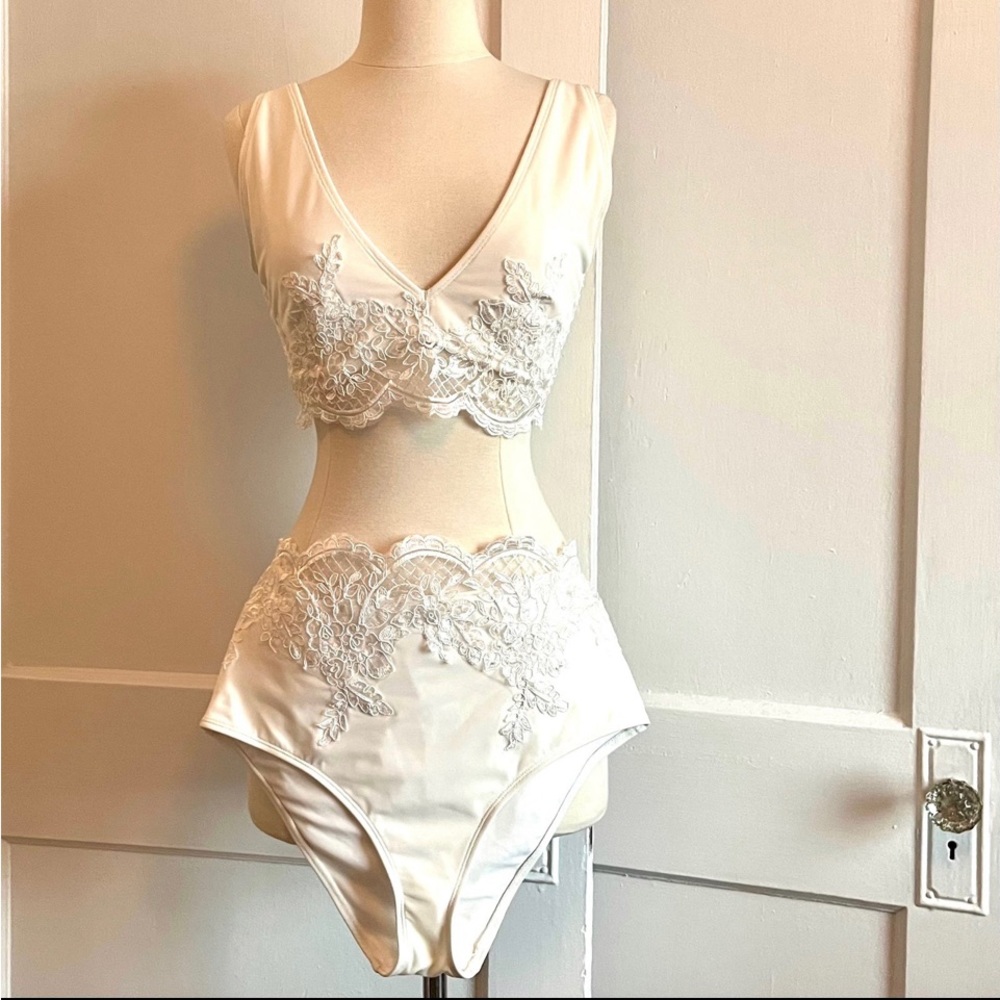 ASOS Ivory Lace Bikini Set
